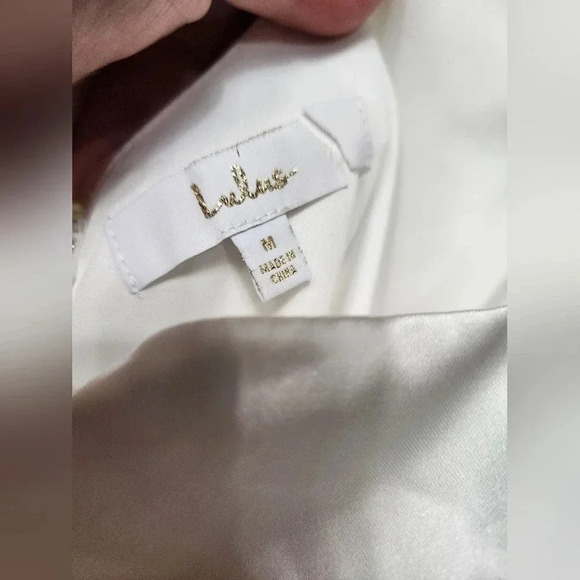 Lulu's Endless Radiance Ivory Satin Sleeveless Maxi Dress With Pockets Wedding - Picture 13 of 14